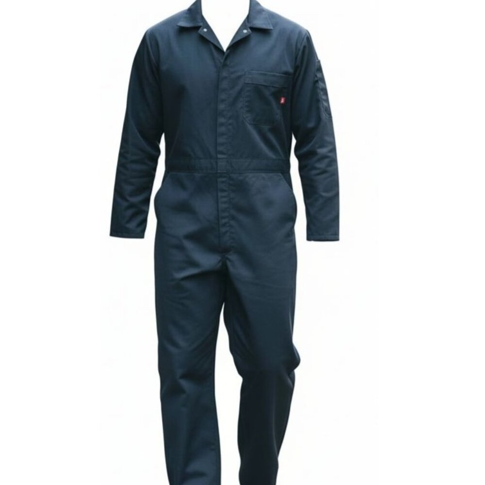 Excel FR Navy Blue Coveralls 46L Flame-Resistant Industrial Workwear Mechanic